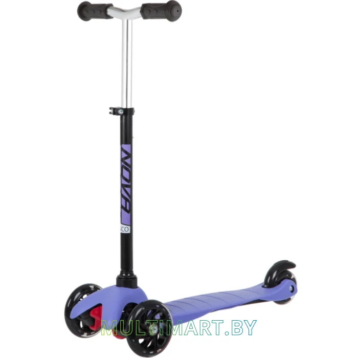 Самокат Novatrack Disco-Kids Basic 120H.DISCOKIDS.BVL20 (черный/фиолетовый, 2020)